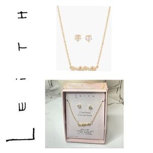 🌟 Leith MAMA Necklace and Earring Set